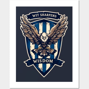 Wit Sharpens Wisdom - Eagle - Shield - Fantasy Posters and Art